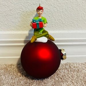 Peter Pan On Red Ball Ornament